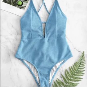 One-Piece Lace-Up Swimsuit